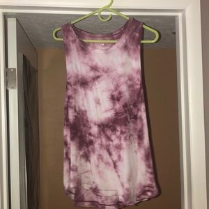 Burgundy Tye Dye Tank Top